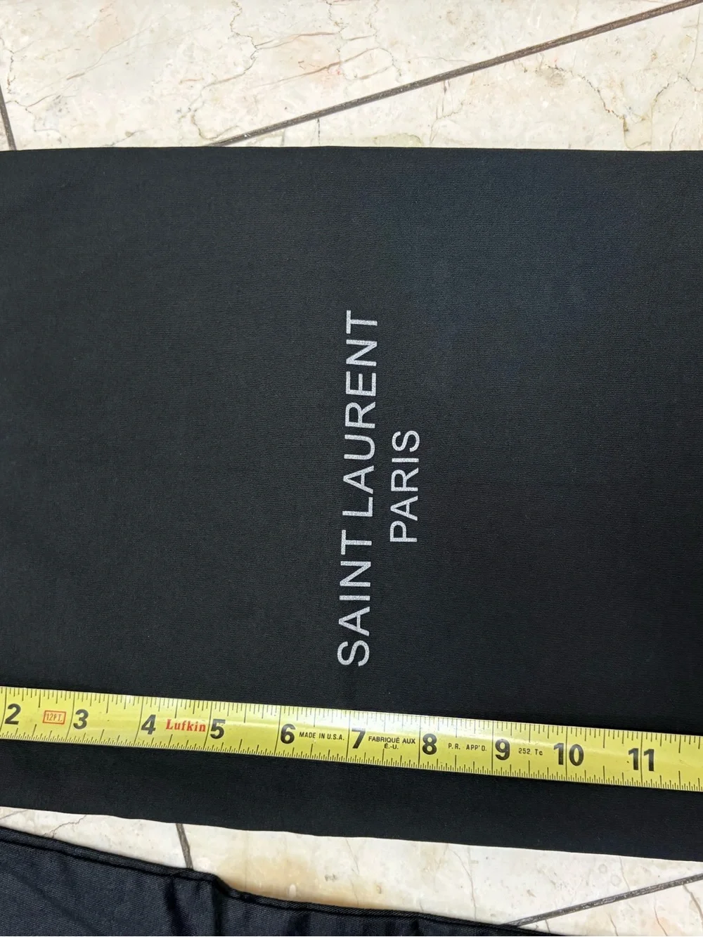 Saint Laurent Black Dust Bags with White Logo - Pair